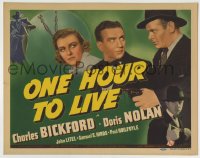 8k220 ONE HOUR TO LIVE TC 1939 cop Charles Bickford & crook John Litel both love Doris Nolan!