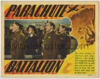 8k822 PARACHUTE BATTALION LC 1941 Edmond O'Brien, Paul Kelly & Harry Carey in uniform saluting!