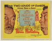 8k230 PARIS HOLIDAY TC 1958 Kings of Comedy Bob Hope & Fernandel + sexy Anita Ekberg & Martha Hyer!