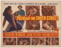 8k238 PICKUP ON SOUTH STREET TC 1953 Richard Widmark & Jean Peters in Samuel Fuller noir classic!