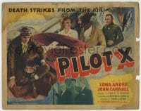 8k242 PILOT X TC 1936 Lona Andre, fighter pilot John Carroll, death strikes from the air!