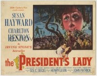 8k248 PRESIDENT'S LADY TC 1953 Charlton Heston as Andrew Jackson with adulteress Susan Hayward!