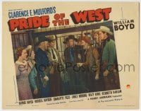8k840 PRIDE OF THE WEST LC 1938 William Boyd as Hopalong Cassidy & Gabby Hayes laugh at prisoners!