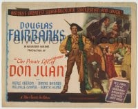 8k252 PRIVATE LIFE OF DON JUAN TC R1947 Douglas Fairbanks full-length and with Oberon & sexy ladies!