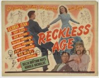 8k261 RECKLESS AGE TC 1944 Gloria Jean, Judy Clark, it's young, fun & sparked with song!