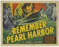8k266 REMEMBER PEARL HARBOR TC 1942 Don Red Barry gets vengeance, artwork of crashing plane & ship!
