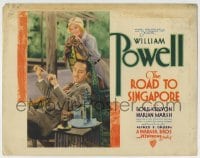 8k278 ROAD TO SINGAPORE TC 1931 great image of William Powell & pretty Marian Marsh, rare!