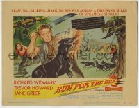 8k282 RUN FOR THE SUN TC 1956 Richard Widmark finds Nazi war criminals in Central American jungle!