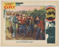 8k873 RUSTLER'S PARADISE LC 1935 great image of Harry Carey pointing his gun at the outlaw gang!
