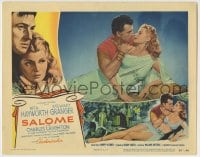 8k876 SALOME LC 1953 best romantic close up of beautiful Rita Hayworth & Stewart Granger!