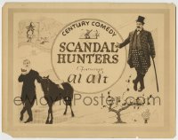 8k286 SCANDAL HUNTERS TC 1925 a silent Century Comedy starring Al Alt, great cartoon border art!