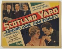 8k290 SCOTLAND YARD TC 1930 Edmund Lowe in a dual role as rich man & criminal, Joan Bennett, rare!