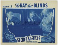 8k884 SECRET AGENT X-9 chapter 2 LC 1937 Scott Kolk, Universal spy serial, The Ray that Blinds!