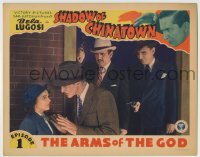 8k889 SHADOW OF CHINATOWN chapter 1 LC 1936 Bela Lugosi in border, full-color, The Arms of the God!