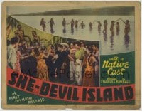 8k305 SHE-DEVIL ISLAND TC 1936 wacky Mexican fantasy of a women-only island and a male intruder!