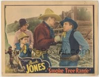 8k897 SMOKE TREE RANGE LC 1937 Buck Jones threatens bad man by Muriel Evans & her young boy!