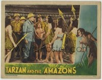 8k912 TARZAN & THE AMAZONS LC 1945 Barton MacLane, Henry Stephenson, Johnny Sheffield as Boy!