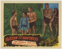8k913 TARZAN & THE HUNTRESS LC #2 1947 Prince Ozra between Johnny Weissmuller & Johnny Sheffield!