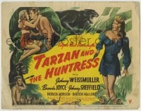 8k322 TARZAN & THE HUNTRESS TC 1947 art of Johnny Weissmuller, Brenda Joyce & Johnny Sheffield!