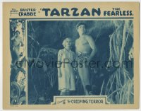 8k916 TARZAN THE FEARLESS chapter 8 LC 1933 great c/u of Buster Crabbe, Julie Bishop & chimp!