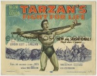 8k329 TARZAN'S FIGHT FOR LIFE TC 1958 Eve Brent, Gordon Scott bound with arms outstretched!