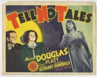 8k334 TELL NO TALES TC 1939 gagged newspaper man Melvyn Douglas & Louise Platt!