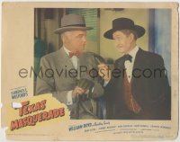 8k919 TEXAS MASQUERADE LC #4 1944 close up of William Boyd as Hopalong Cassidy in suit & bow tie!