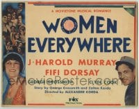 8k366 WOMEN EVERYWHERE TC 1930 Murray, Fifi D'Orsay, Alexander Korda, Movietone musical romance!