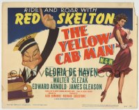 8k368 YELLOW CAB MAN TC 1950 art of Red Skelton by Al Hirschfeld on tc, sexy Gloria DeHaven!