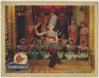 8k999 ZAMBOANGA LC 1937 beautiful female native Filipino dancer in wild costume, rare!