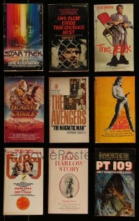 8m197 LOT OF 9 MOVIE AND TV EDITION PAPERBACK BOOKS 1960s-1970s Star Trek, Cuckoo's Nest & more!