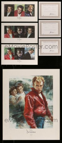 8m001 LOT OF 4 JAMES DEAN LIMITED EDITION ART PRINTS 2005 from the 50th anniversary of his death!