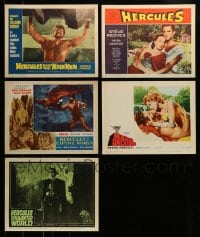 8m086 LOT OF 5 LOBBY CARDS FROM HERCULES MOVIES 1950s-1960s great scenes with Steeve Reeves!