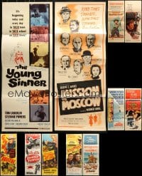 8m065 LOT OF 11 FOLDED INSERTS 1950s-1960s great images from a variety of different movies!