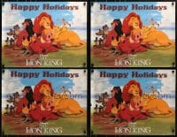 8m346 LOT OF 4 UNFOLDED 17X22 LION KING SPECIAL POSTERS 1994 cool Disney Happy Holidays image!