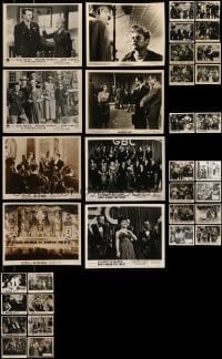 8m263 LOT OF 34 ENGLISH FRONT OF HOUSE LOBBY CARDS 1930s-1960s a variety of movie scenes!