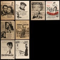 8m036 LOT OF 8 MAGAZINE ADS 1940s-1950s great images from a variety of different movies!