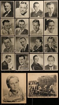 8m258 LOT OF 18 PICTURE FRAME PHOTOS OF MALE STARS 1930s top leading men & more!