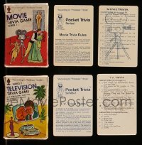 8m257 LOT OF 2 TRIVIA CARD GAMES 1980s great questions about movies & television shows!