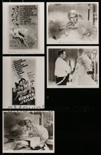 8m476 LOT OF 5 DINNER AT 8 REPRO 8X10 STILLS 1980s sexy Jean Harlow + two poster images!