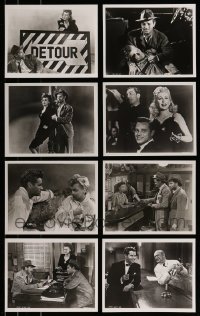 8m470 LOT OF 8 DETOUR REPRO 8X10 STILLS 1980s Tom Neal, Ann Savage, film noir classic!