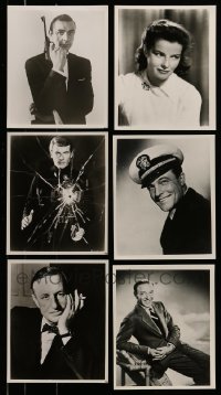 8m473 LOT OF 6 REPRO 8X10 PHOTOS 1980s Sean Connery as James Bond, Kelly, Hepburn & more!