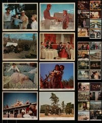 8m292 LOT OF 44 COLOR 8X10 STILLS AND MINI LOBBY CARDS 1950s-1970s a variety of movie scenes!