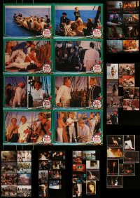 8m032 LOT OF 79 GERMAN LOBBY CARDS AND 2 LOBBY CARD POSTERS 1960s-1990s a variety of movie scenes!