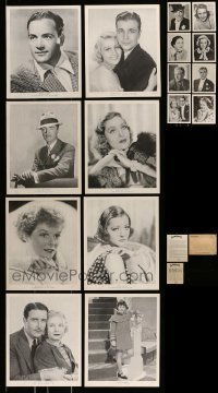 8m248 LOT OF 16 8x10 MOVIE STAR PORTRAITS 1935 great images of top Hollywood leading men & women!