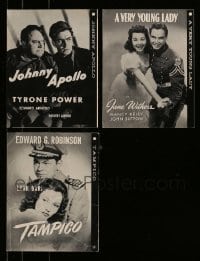 8m191 LOT OF 3 UNCUT TV RE-RELEASE PRESSBOOKS R1950s Johnny Apollo, Tampico, A Very Young Lady!