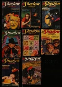 8m051 LOT OF 8 SHADOW PULP MAGAZINE COVERS 1930s all with wonderful color artwork!