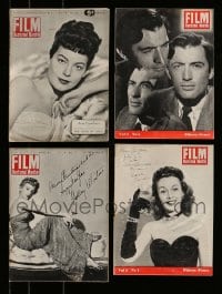 8m183 LOT OF 4 FILM ILLUSTRATED MONTHLY ENGLISH MOVIE MAGAZINES 1940s-1950s Ava Gardner & more!