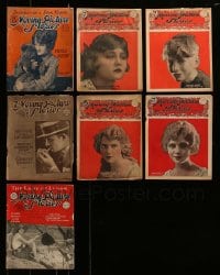 8m178 LOT OF 7 MOVING PICTURE STORIES MOVIE MAGAZINES 1910s-1920s filled with great images & info!
