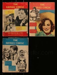 8m185 LOT OF 3 FAMILY CIRCLE MAGAZINES 1930s-1940s filled with great images & info!